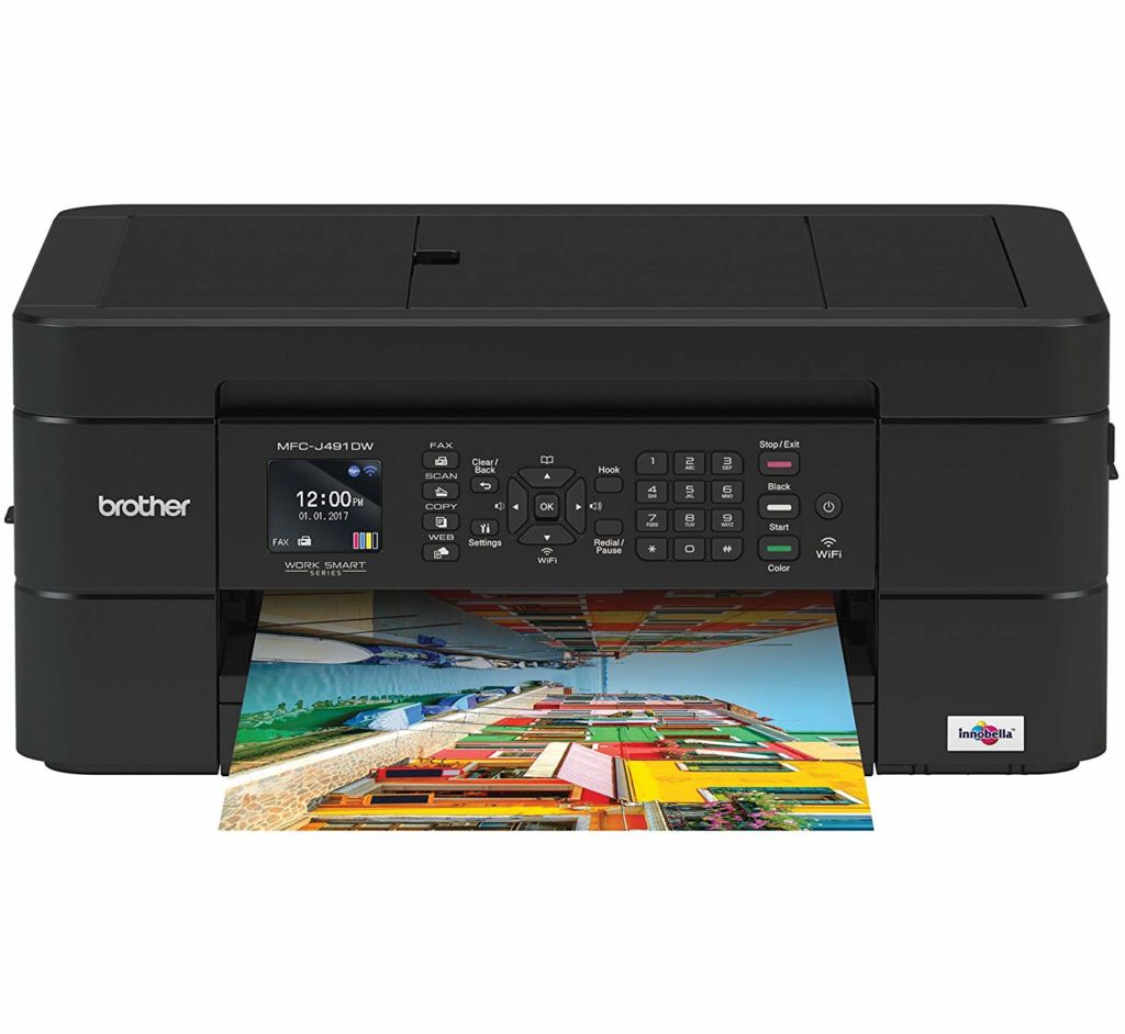 Brother MFC-J491DW Colour Inkjet Printer, A4, Print, Copy, Scan, Fax & Wireless