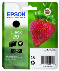 Original Epson 29 Black Ink Cartridge (T2981 Strawberry)