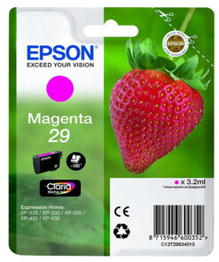 Original Epson 29 Magenta Ink Cartridge (T2983 Strawberry)