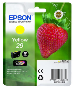 Original Epson 29 Yellow Ink Cartridge (T2984 Strawberry)