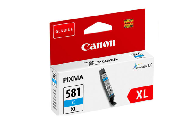 Original Cyan Canon CLI-581XLC Ink Cartridge (CLI581XLC)