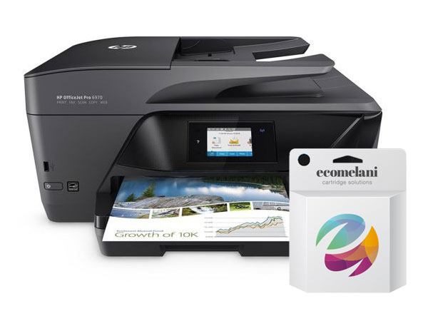 HP OfficeJet Pro 6970 All-in-One Color Inkjet Printer, A4, Print, Copy, Scan, Fax, Wireless & Extra Replacement 903XL Black Ink