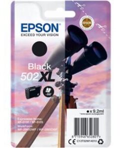 Original Black Epson 502XL Ink Cartridge (C13T02W14010) - Ecomelani