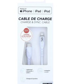 TNB 2M USB-C/Lighting Cable White - Ecomelani