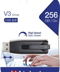 256GB Store 'n' Go V3 USB 3.0 Flash Drive Gray - Ecomelani
