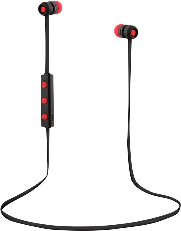 TNB Flat Red Bluetooth Earphones - Ecomelani