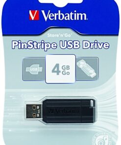 4GB Pinstripe USB Flash Drive Black - Ecomelani