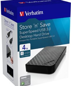 4TB 3.5Inch Store 'n' Save USB 3.0 Desktop Hard Disk Drive Black - Ecomelani