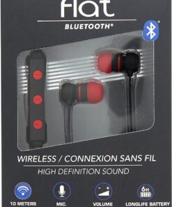 TNB Flat Red Bluetooth Earphones - Ecomelani