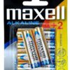 Batteries Alcaline Maxell AA 4pcs + 2 Free - Ecomelani