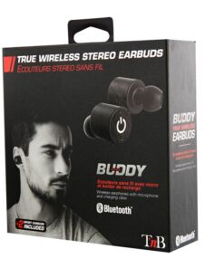 TNB Black Buddy Bluetooth Earphones - Ecomelani