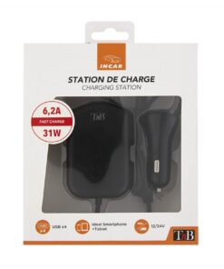TNB Car Charger 2Front + 2Rear USB - Ecomelani