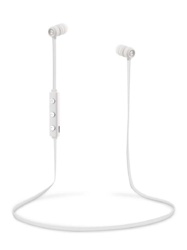 TNB Flat White Bluetooth Earphones - Ecomelani