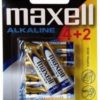 Batteries Alcaline Maxell AAA 4pcs + 2 Free - Ecomelani