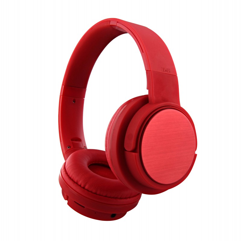 TNB Shine Bluetooth 2.1 Headphones Red + SD Card Reader + FM Radio