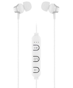 TNB Silver Steel Bluetooth Earphones - Ecomelani