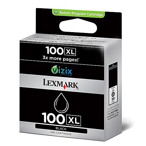Original 100XL Black Ink Cartridge Lexmark 14N1068E - Ecomelani