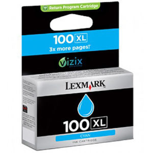 Original 100XL Cyan Ink Cartridge Lexmark 14N1069E - Ecomelani