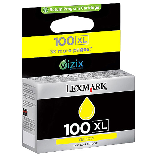 Original 100XL Yellow Ink Cartridge Lexmark 14N1071E - Ecomelani