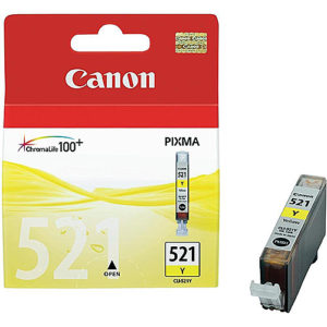 Original Yellow Ink Cartridge Canon CLI-521Y (2936B001AA) - Ecomelani