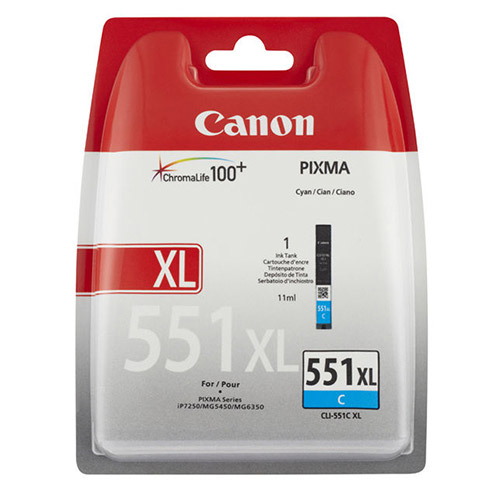 Original Cyan Ink Cartridge Canon CLI-551XL - Ecomelani