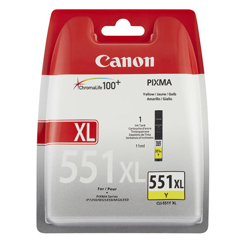 Original Yellow Ink Cartridge Canon CLI-551XL - Ecomelani