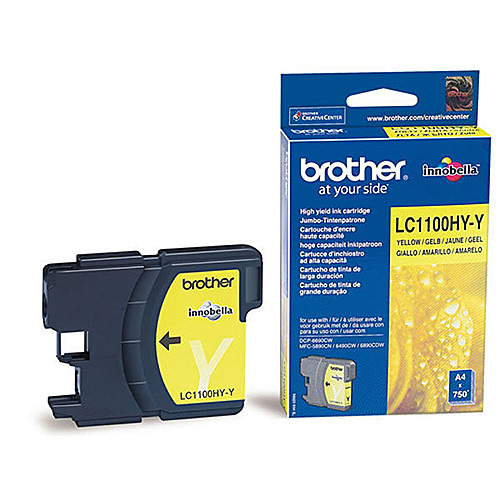 Original Yellow Ink Cartridge Brother LC1100HYY - Ecomelani