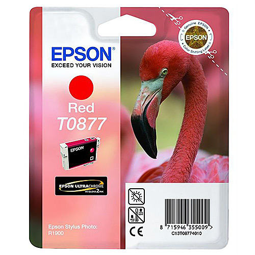 Original Red Ink Cartridge Epson T0877 - Ecomelani