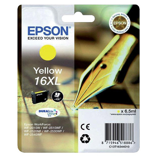 Original Yellow Ink Cartridge Epson T1634 16XL - Ecomelani