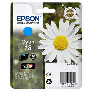 Original Cyan Ink Cartridge Epson T1802 - Ecomelani