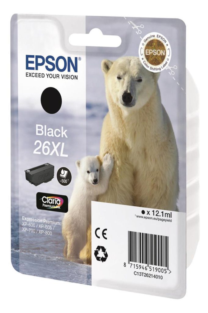 Original Black Ink Cartridge Epson T2621 - Ecomelani