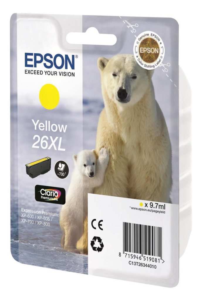 Original Yellow Ink Cartridge Epson T2634 - Ecomelani