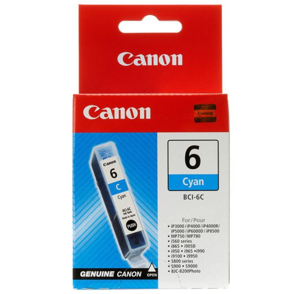 Original Cyan Ink Cartridge Canon BCI-6C (BCI-6C) - Ecomelani