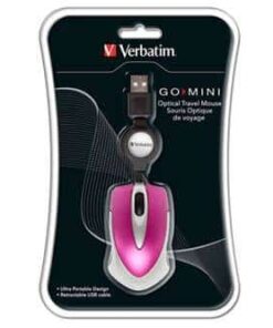 Verbatim Optical Desktop Go Mini Travel Mouse Pink - Ecomelani