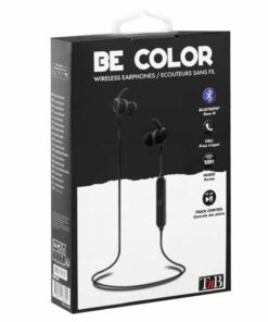 TNB Black Be Color Earphones + Mic Into - Ear Flat Cable - Ecomelani