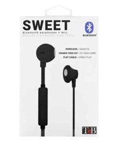 TNB Black Bluetooth Sweet Earphones + Microphone - Ecomelani