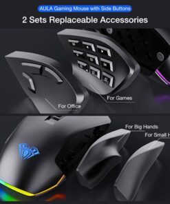 AULA H510 Professional MMO Black Gaming Mouse Wired - Ecomelani