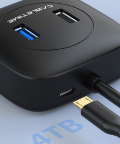 Alternative view of Cabletime USB Hub 3.0 /Micro USB/ 3x USB 2.0 black