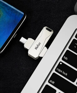 Netac 128GB Flash Drive USB 3.0 & USB Type-C Silver ecomelani cyprus