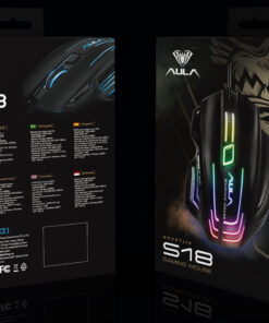 Alternative view of AULA S18 Black RGB Gaming Mouse Wired