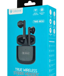 Celebrat Earphones Bluetooth Wireless W16 Black
