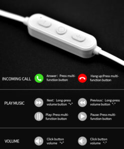 Alternative view of Yison Earphones with Microphone Bluetooth Black