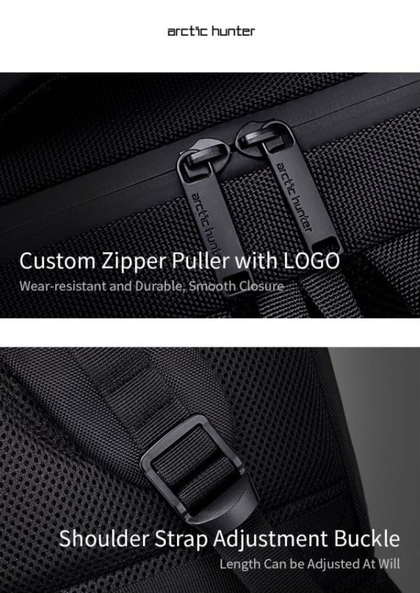 Arctic Hunter Backpack Black 15.6" Best Laptop Bag 2023