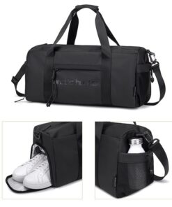 Alternative view of Arctic Hunter Workout Duffel Bag Black 25L