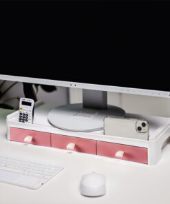 Monitor Stand LFS Comfort Organizer White with drawers