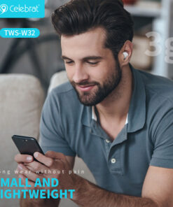 Alternative view of Celebrat Earphones Bluetooth Wireless W32 White