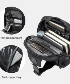 Arctic Hunter Crossbody ElegaCarry Backpack Black