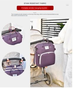 Urban Edge Mommy Expandable Backpack Waterproof Purple