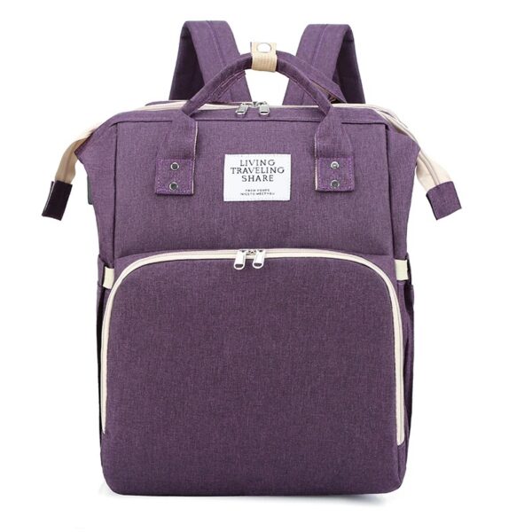 Urban Edge Mommy Expandable Backpack Waterproof Purple