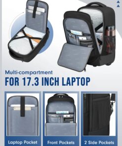 Alternative view of Urban Edge Travelflex Backpack with Wheels Black 17,3" 40L